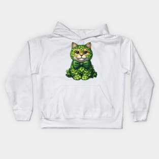 Clover Manx Cat St Patricks Day Kids Hoodie